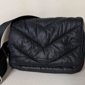 Caraa x Athleta Black Crossbody Puffer Bag